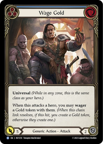 Wage Gold (Blue) [HVY218] (Heavy Hitters) Rainbow Foil
