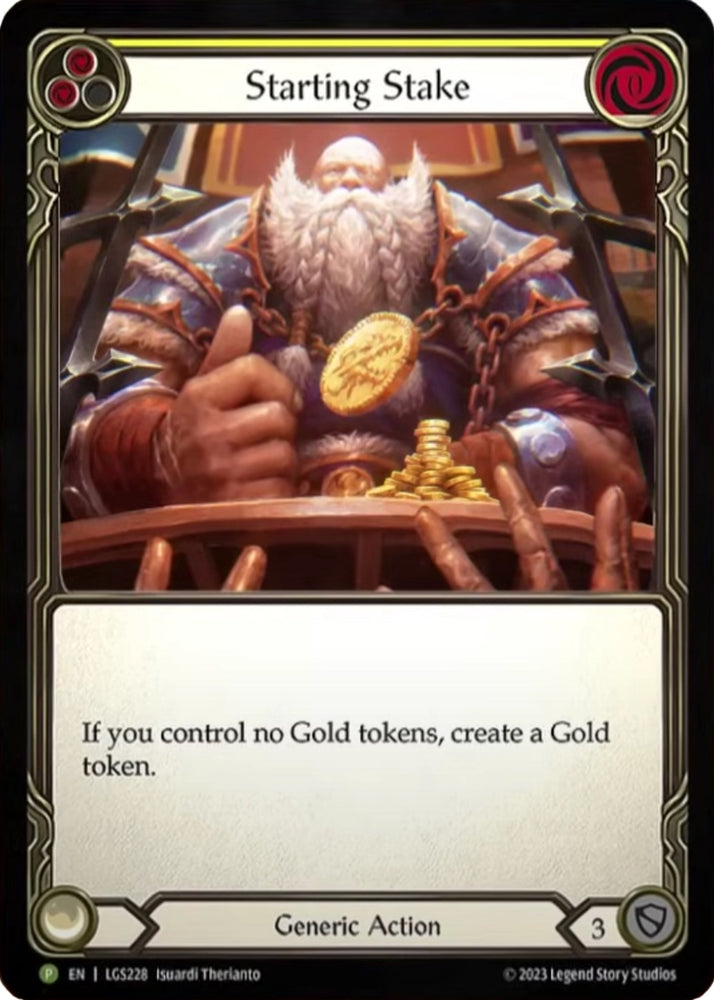 Starting Stake (Yellow) (Cold Foil) [LGS228] (Promo) Cold Foil