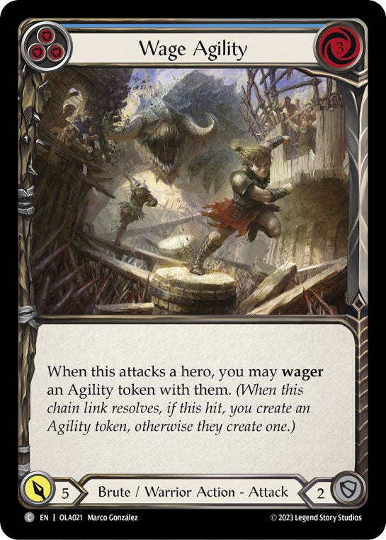 Wage Agility (Blue) [OLA021] [Heavy Hitters Olympia Blitz Deck]