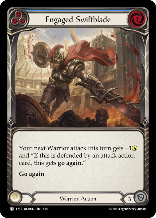Engaged Swiftblade (Blue) [OLA026] [Heavy Hitters Olympia Blitz Deck]