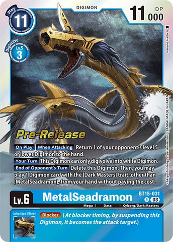 MetalSeadramon [BT15-031] [Exceed Apocalypse Pre-Release Cards]