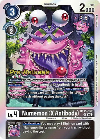 Numemon (X Antibody) [BT15-057] [Exceed Apocalypse Pre-Release Cards]