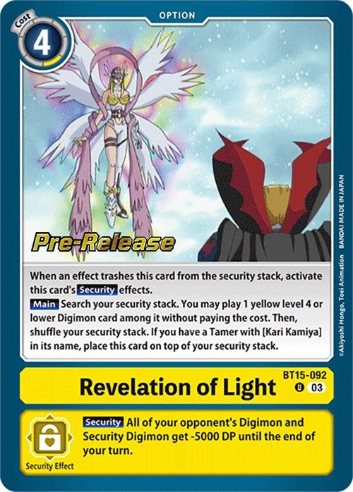Revelation of Light [BT15-092] [Exceed Apocalypse Pre-Release Cards]