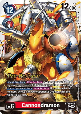 Cannondramon [BT15-018] [Exceed Apocalypse Pre-Release Cards]