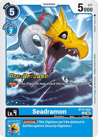 Seadramon [BT15-025] [Exceed Apocalypse Pre-Release Cards]