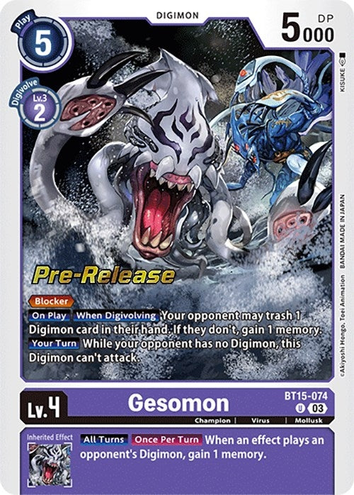 Gesomon [BT15-074] [Exceed Apocalypse Pre-Release Cards]