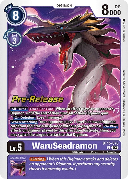 WaruSeadramon [BT15-078] [Exceed Apocalypse Pre-Release Cards]