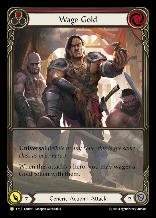 Wage Gold (Red) [FAB196] (Promo) Rainbow Foil