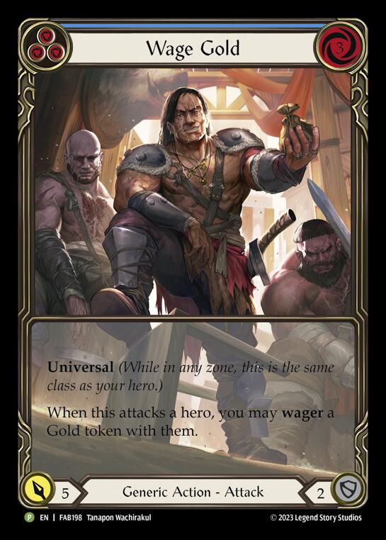 Wage Gold (Blue) [FAB198] (Promo) Rainbow Foil