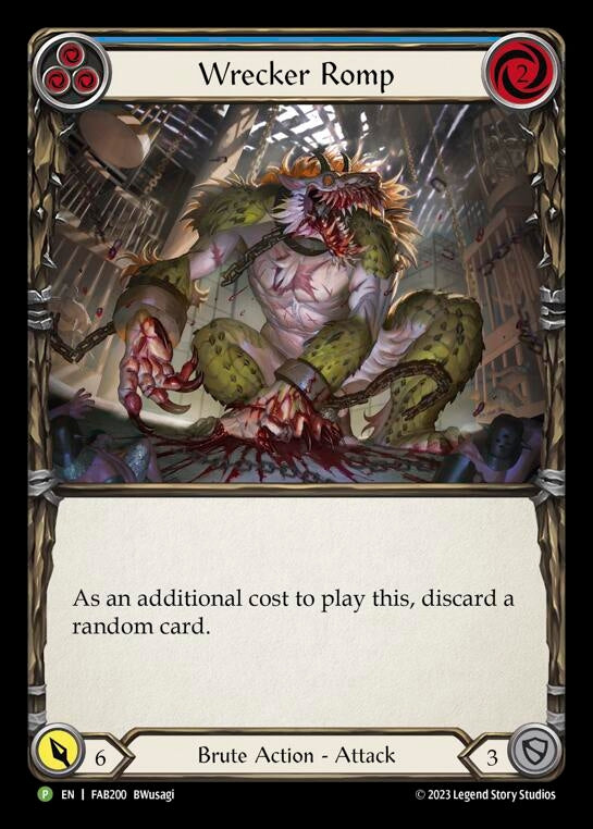 Wrecker Romp (Blue) (Alternative Art) [FAB200] (Promo) Rainbow Foil