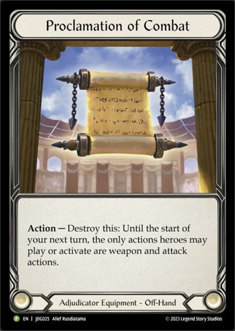 Proclamation of Combat [JDG025] (Promo) Cold Foil