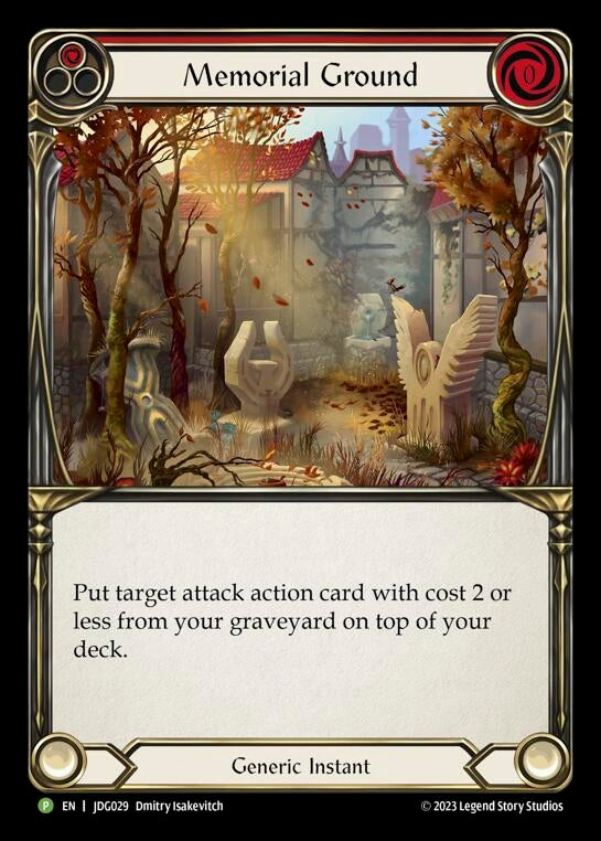Memorial Ground (Red) [JDG209] (Promo) Cold Foil
