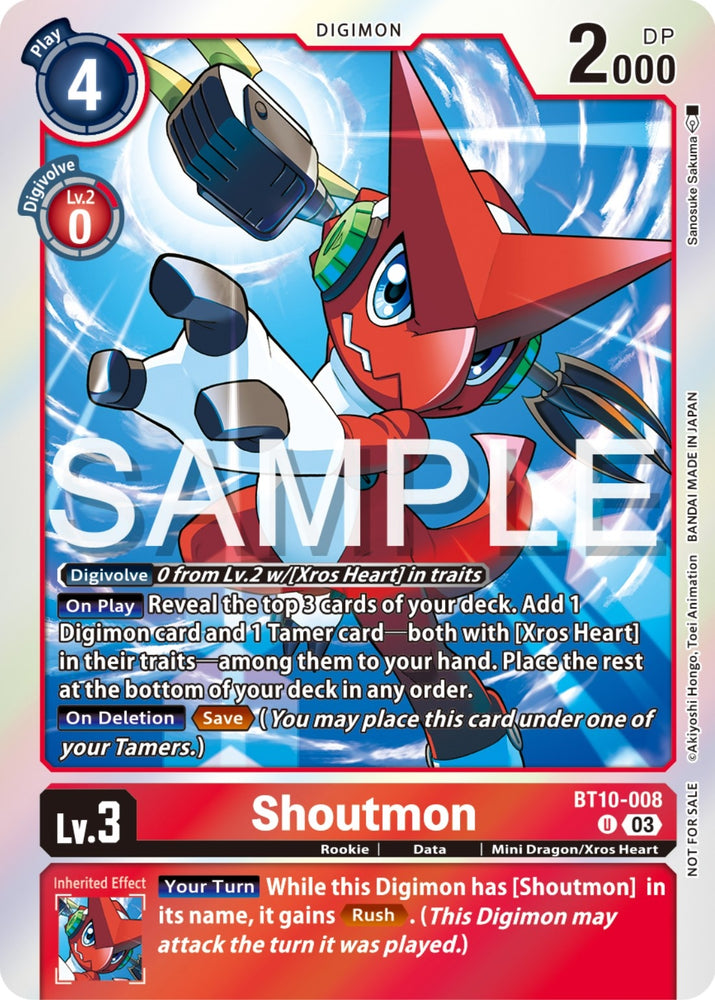 Shoutmon [BT10-008] (Winner Pack -Exceed Apocalypse-) [Xros Encounter Promos]