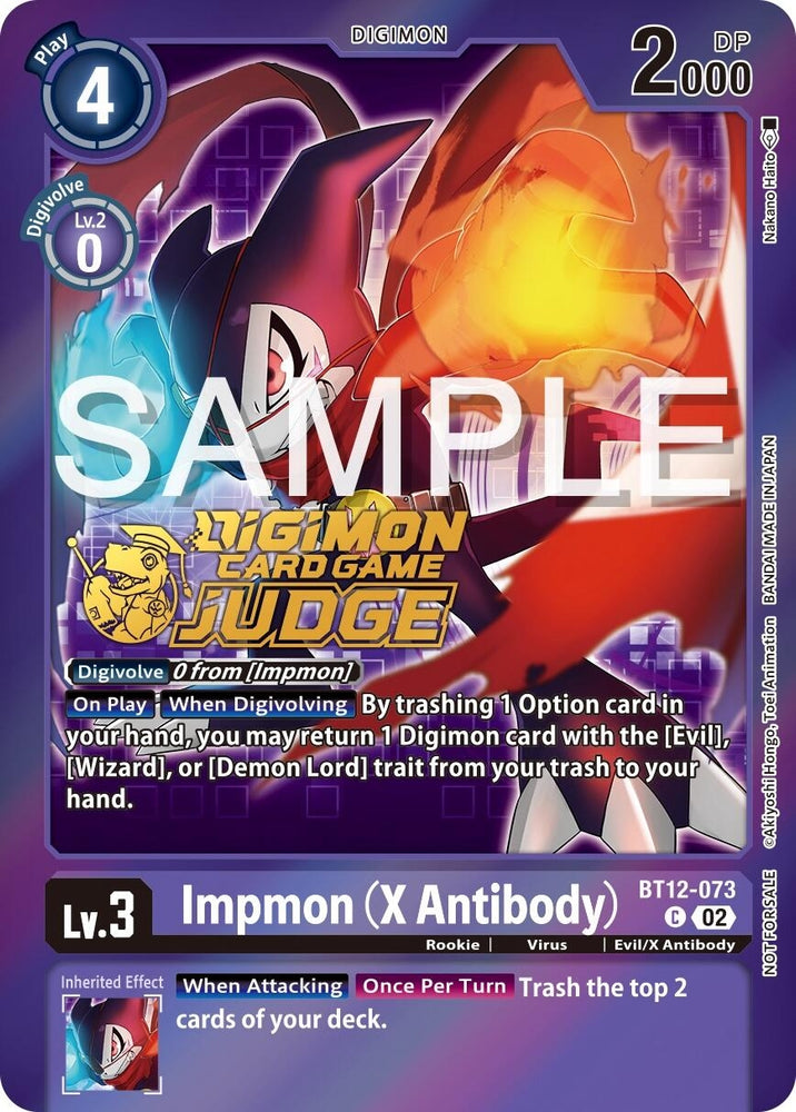 Impmon (X Antibody) [BT12-073] (Judge Pack 5) [Across Time Promos]