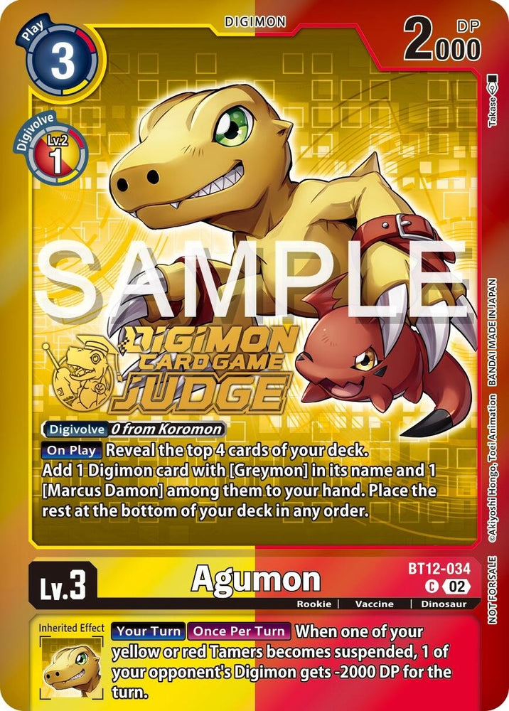 Agumon [BT12-034] - BT12-034 (Judge Pack 5) [Across Time Promos]
