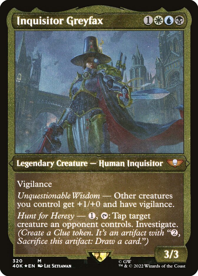 Inquisitor Greyfax (Display Commander) (Etched Foil) [Universes Beyond: Warhammer 40,000]
