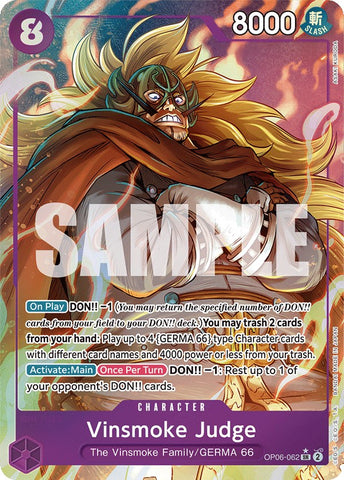 Vinsmoke Judge (Alternate Art) (OP06-062) [Wings of the Captain]