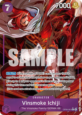 Vinsmoke Ichiji (Alternate Art) (OP06-061) [Wings of the Captain]