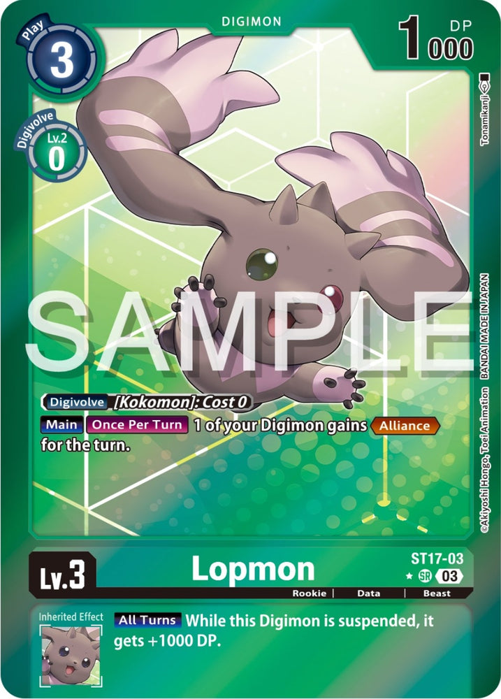 Lopmon [ST17-03] (Secret Pack) [Starter Deck: Double Typhoon Advanced Deck Set Promos]