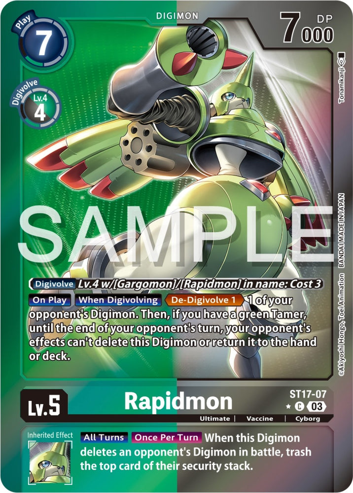 Rapidmon [ST17-07] (Secret Pack) [Starter Deck: Double Typhoon Advanced Deck Set Promos]