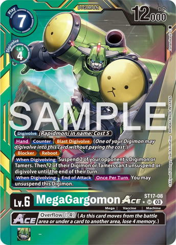 MegaGargomon Ace [ST17-08] (Secret Pack) [Starter Deck: Double Typhoon Advanced Deck Set Promos]