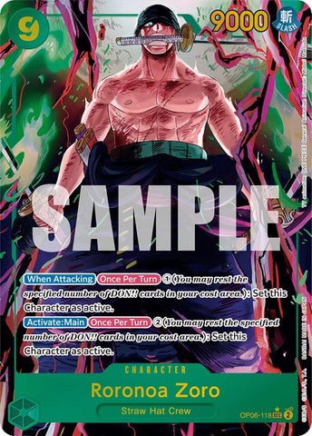 Roronoa Zoro (Alternate Art) (OP06-118) [Wings of the Captain]
