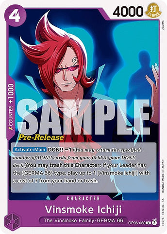 Vinsmoke Ichiji (OP06-060) [Wings of the Captain Pre-Release Cards]
