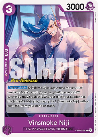 Vinsmoke Niji (OP06-064) [Wings of the Captain Pre-Release Cards]