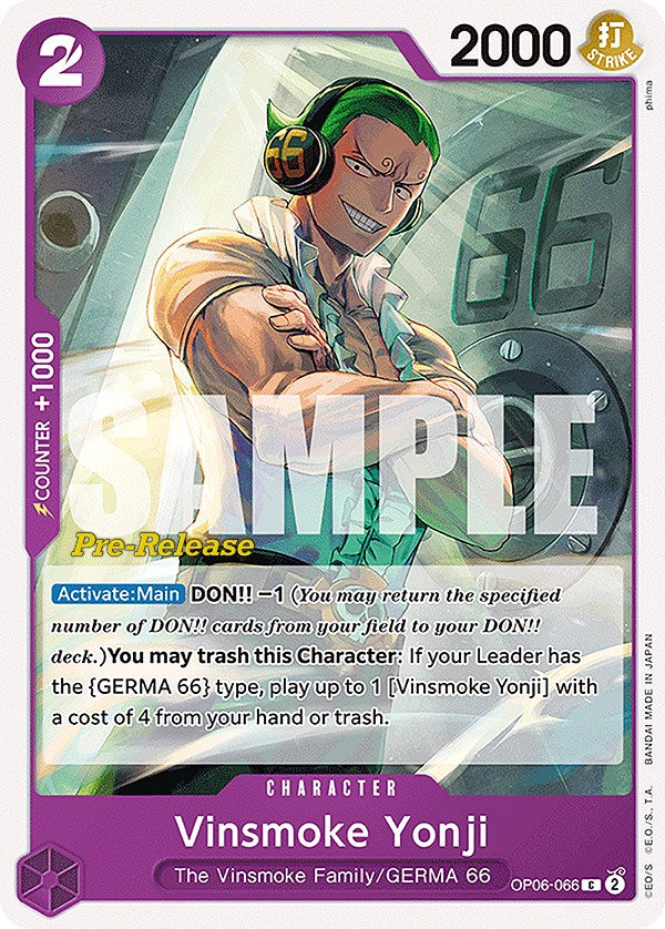 Vinsmoke Yonji (OP06-066) [Wings of the Captain Pre-Release Cards]
