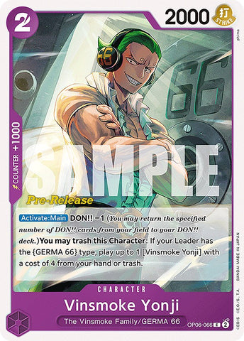 Vinsmoke Yonji (OP06-066) [Wings of the Captain Pre-Release Cards]