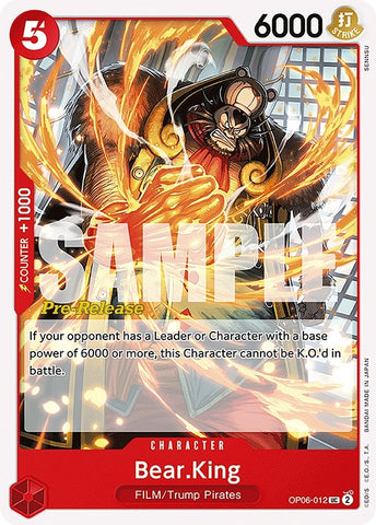 Bear.King (OP06-012) [Wings of the Captain Pre-Release Cards]