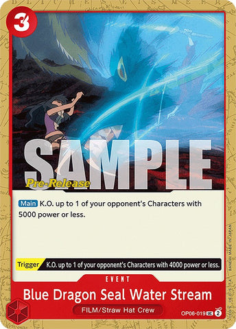 Blue Dragon Seal Water Stream (OP06-019) [Wings of the Captain Pre-Release Cards]