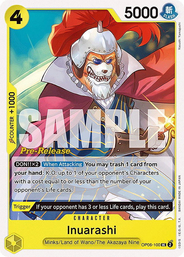 Inuarashi (OP06-100) [Wings of the Captain Pre-Release Cards]