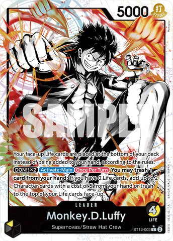 Monkey.D.Luffy (Parallel) (ST13-003) [Ultra Deck: The Three Brothers]