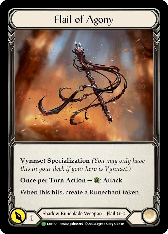 Flail of Agony [FAB167] (Promo) Rainbow Foil