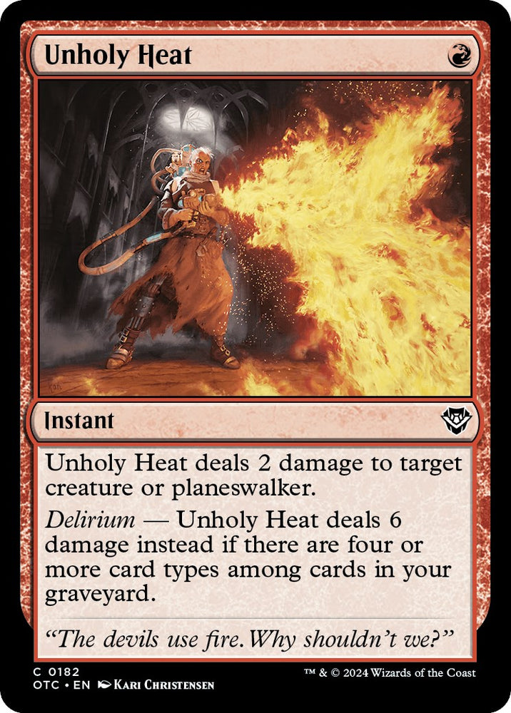 Unholy Heat [Outlaws of Thunder Junction Commander]