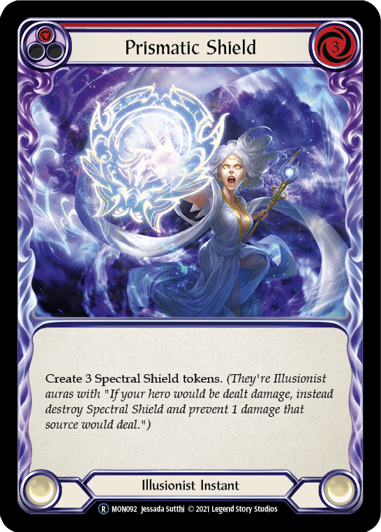 Prismatic Shield (Red) [U-MON092-RF] (Monarch Unlimited)  Unlimited Rainbow Foil