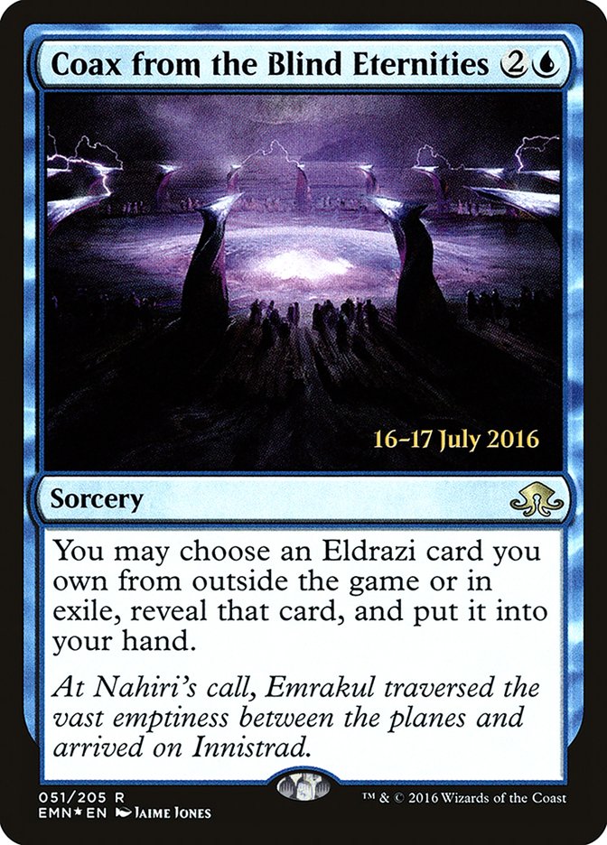 Coax from the Blind Eternities  (Prerelease) [Eldritch Moon Prerelease Promos]