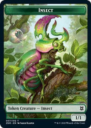 Human // Insect Double-sided Token (Challenger 2021) [Unique and Miscellaneous Promos]