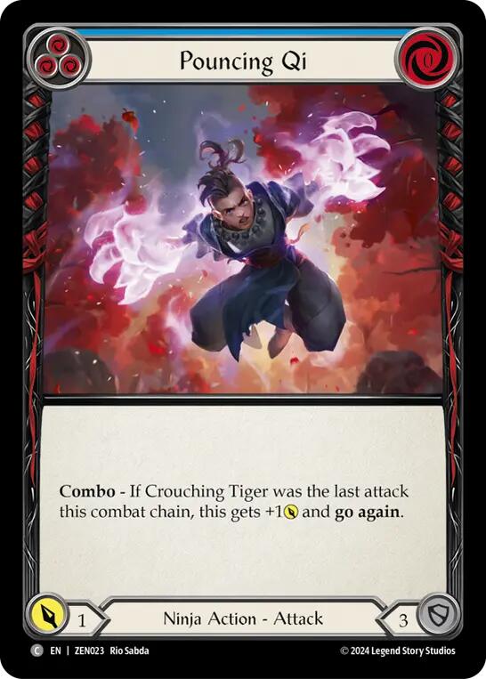 Pouncing Qi (Blue) [ZEN023] [Part the Mistveil Zen Blitz Deck]