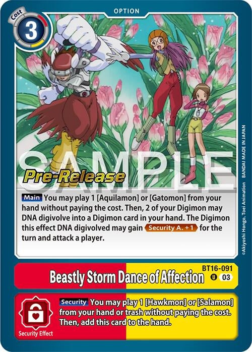 Beastly Storm Dance of Affection [BT16-091] [Beginning Observer Pre-Release Promos]