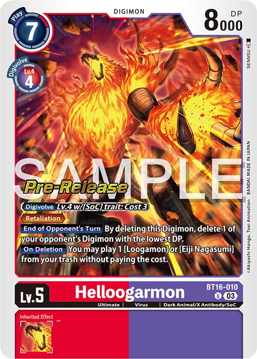 Helloogarmon [BT16-010] [Beginning Observer Pre-Release Promos]