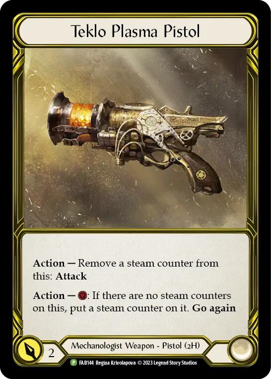 Teklo Plasma Pistol (Golden) [FAB144] (Promo) Cold Foil