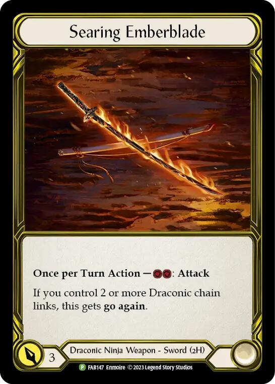 Searing Emberblade (Golden) [FAB147] (Promo) Cold Foil