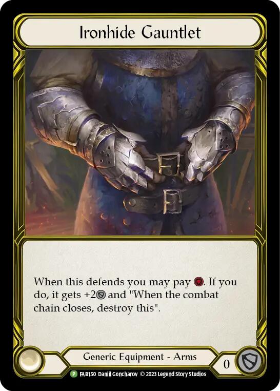 Ironhide Gauntlet (Golden) [FAB150] (Promo) Cold Foil