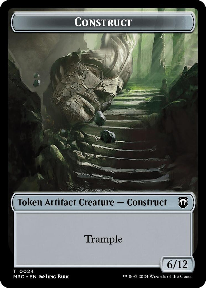 Construct (Ripple Foil) // Myr Double-Sided Token [Modern Horizons 3 Commander Tokens]