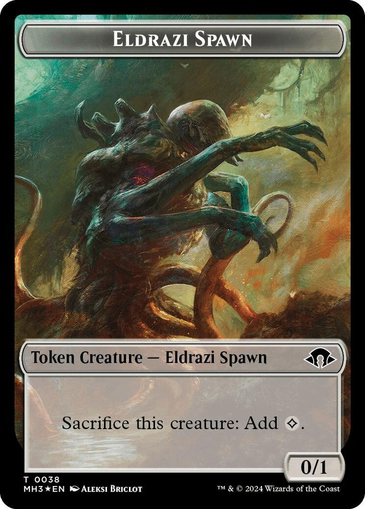 Eldrazi Spawn (Ripple Foil) // Eldrazi Scion Double-Sided Token [Modern Horizons 3 Commander Tokens]
