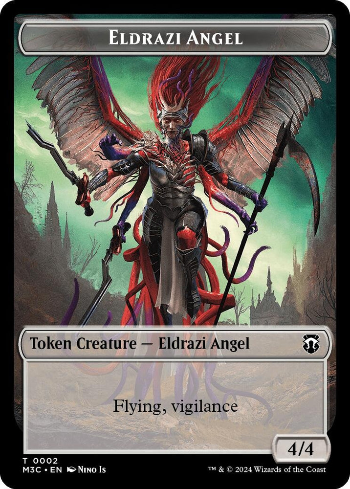 Eldrazi Angel (Ripple Foil) // Copy Double-Sided Token [Modern Horizons 3 Commander Tokens]