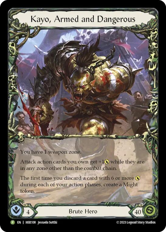 Kayo, Armed and Dangerous [HER108] (Promo) Rainbow Foil