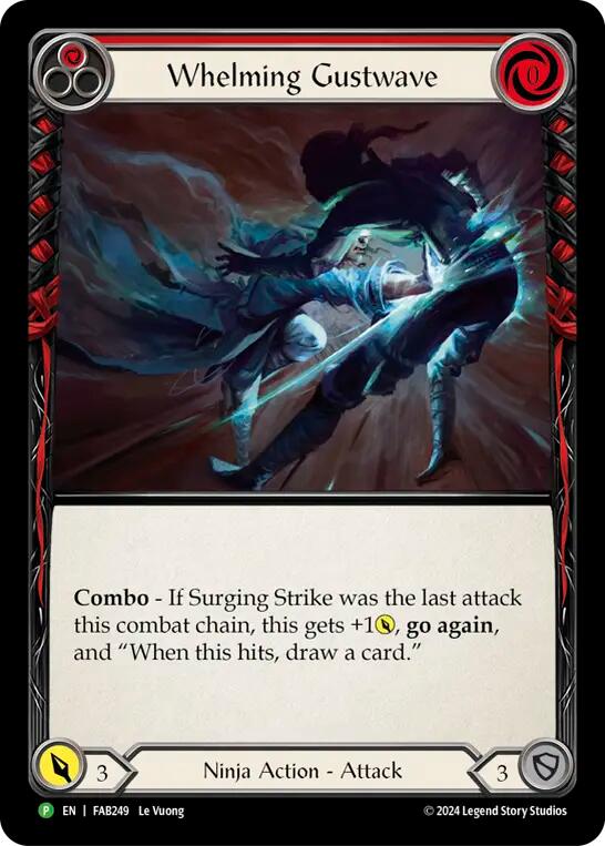 Whelming Gustwave (Red) [FAB249] (Promo) Rainbow Foil